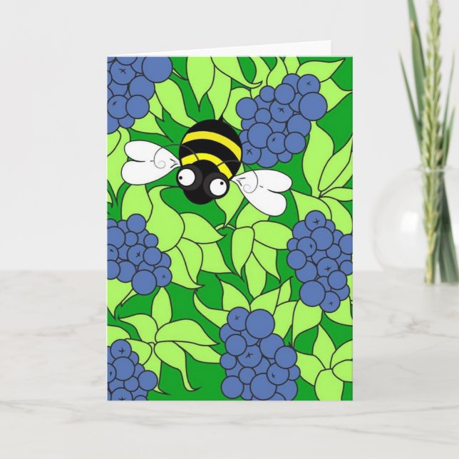 Busy Busy Bee Collection - Blueberry Delight Card (Front)