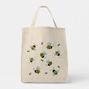 Busy Buzzing Bumble Bees Reusable Carry All Tote Bag
