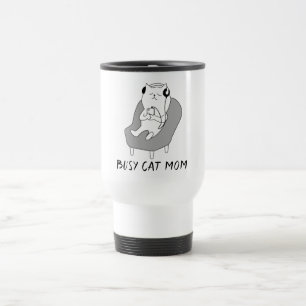 Busy Cat Mum Travel Mug