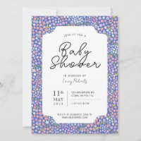 Busy Ditsy Floral Pink and Indigo Blue Baby Shower