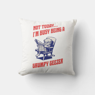 Busy Grumpy Geezer Cushion