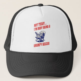 Busy Grumpy Geezer Trucker Hat