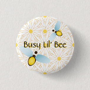Busy Lil' Bee 3 Cm Round Badge