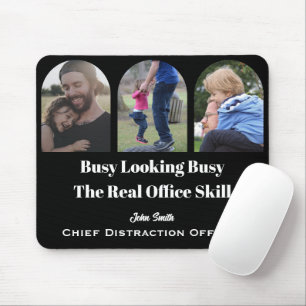 Busy Looking Busy Funny Photo Custom Name Mouse Pad