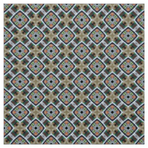 Busy Multi Colour Tiles Upholstery Fabric