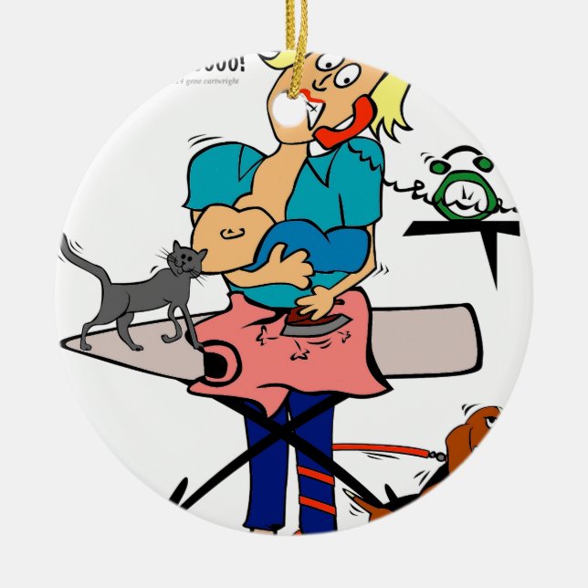 Busy Mum Ceramic Tree Decoration (Front)