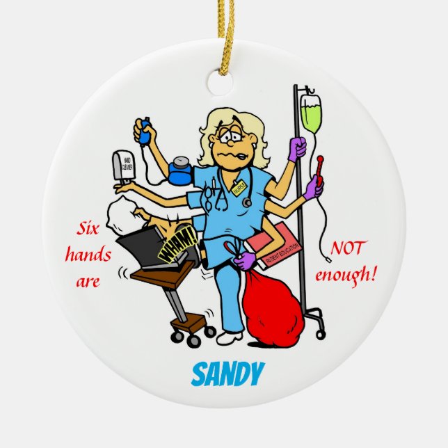 Busy nurse ornament (Front)