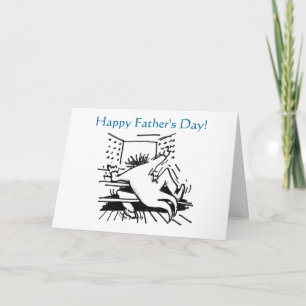 Busy organist Father's Day card