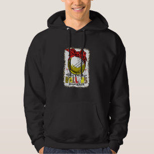 Busy Raising Ballers Baseball Softball Messy Bun M Hoodie