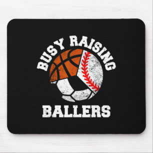 Busy Raising Llers Funny Sell Soccer Sketll Mum  Mouse Pad