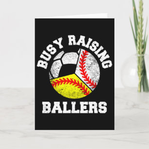 Busy Raising Llers Funny Sell Softll Soccer Mom _1 Card