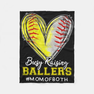 Busy Raising Llers Heart Mum Of Both Softll Sell M Fleece Blanket