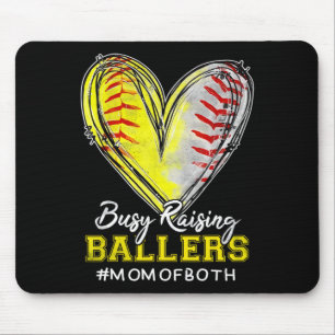 Busy Raising Llers Heart Mum Of Both Softll Sell M Mouse Pad