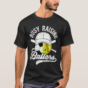 Busy Raising Llers Soccer Softll Dad Of Llers T-Shirt