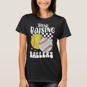 Busy Raising Llers Softll And Sell Sport Mum Mama T-Shirt