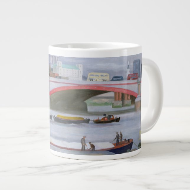 Busy Scene at Blackfriars 2005 Large Coffee Mug (Front Right)
