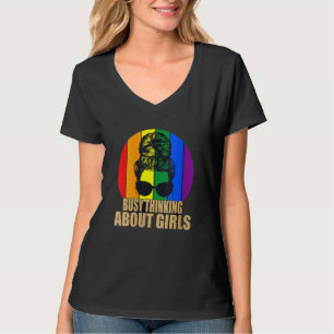 Busy Thinking About Girls Lgbt Support T-Shirt