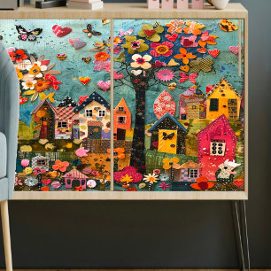 Busy Town Decoupage Tissue Paper