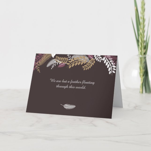 BUT A FEATHER SYMPATHY CARD (Front)