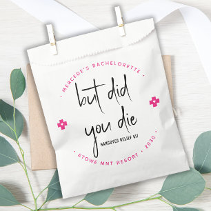 But Did You Die Personalised Hangover Relief Kit Favour Bags