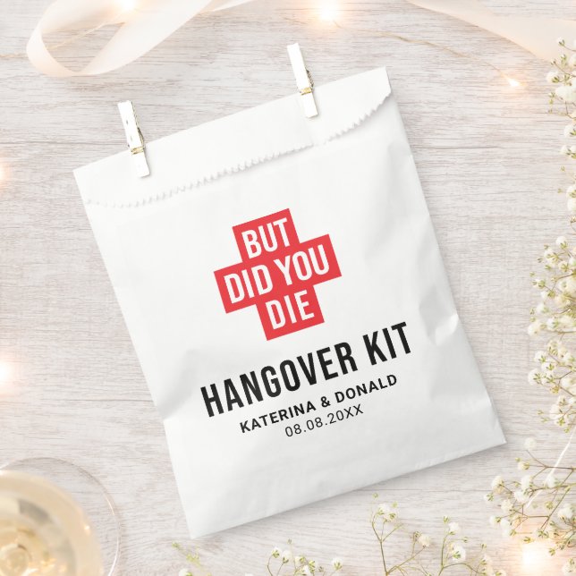 But Did You Die Wedding Hangover Recovery Kit  Fav Favour Bags (Clipped)
