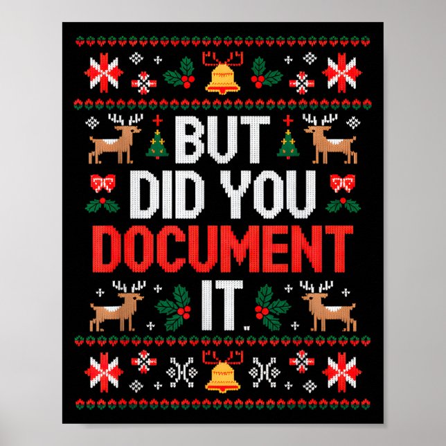 But Did You Doent It Funny Hr Christmas Office Ugl Poster (Front)