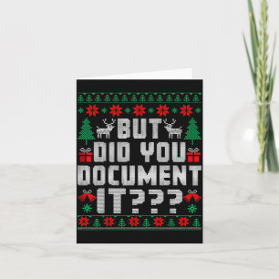 But Did You Doent It Funny Office Christmas Ugly  Card
