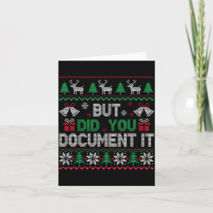 But Did You Doent It Funny Office Christmas Ugly S Card