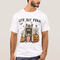 But Feral Halloween Racoon Coffee Spooky Women