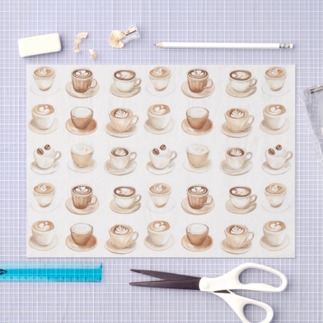 But First, Coffee Cups Tissue Paper (Craft)