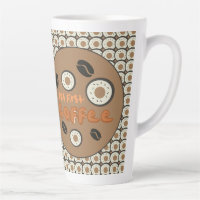But First Coffee Frosted Doughnuts Brown 