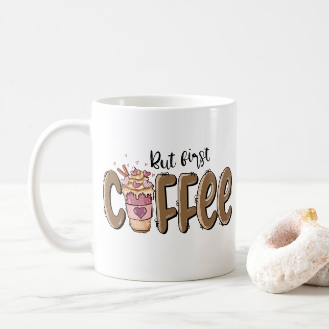 But First Coffee Personalised Sublimation Mug (With Donut)