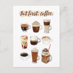 "But first, coffee" Postcard