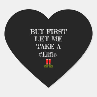 but first elfie christmas santa heart sticker