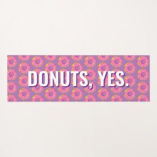 But First, Yoga and Doughnuts Fun Modern Pattern Y Mat
