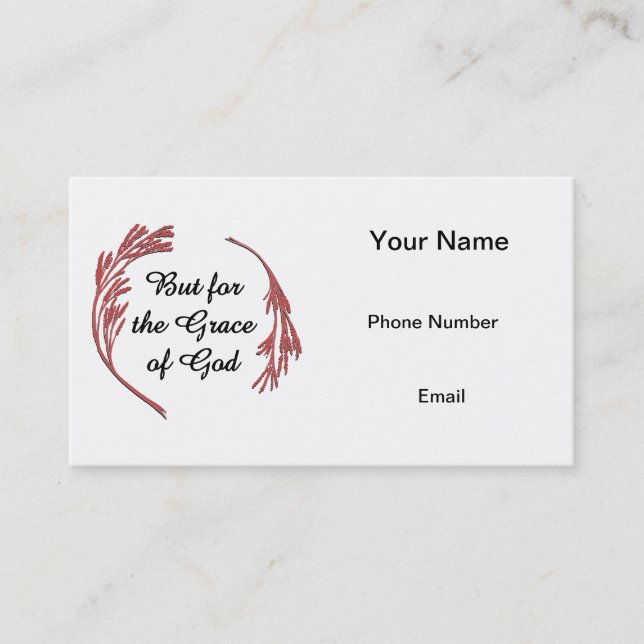 But for the Grace of God Calling Card (Front)