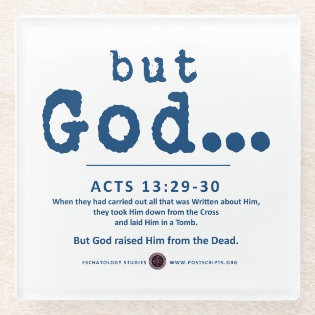 But God Glass Coaster (Front)