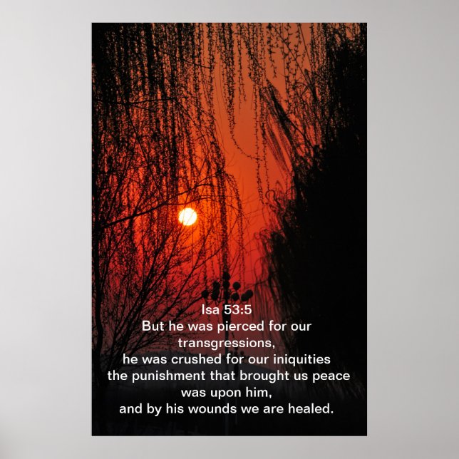 But he was pierced for our transgressions poster (Front)