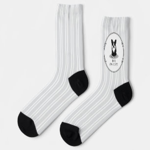 But, I'm Cute Boston Terrier (black) Dog Funny Socks