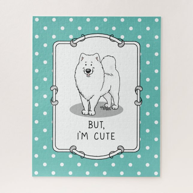 But, I'm Cute Samoyed Dog Jigsaw Puzzle (Vertical)
