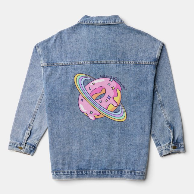 But Is It Gluten Free? Doughnut  Denim Jacket (Back)