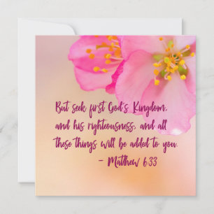 But Seek First Gods Kingdom Christian Floral