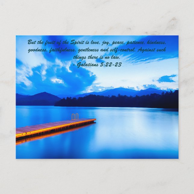 But the fruit of the Spirit is love, joy, peace, p Holiday Postcard (Front)