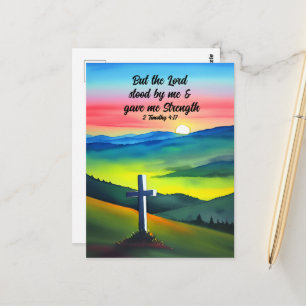 But The Lord Stood By Me Postcard