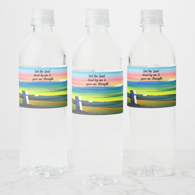 But The Lord Stood By Me Water Bottle Label (Bottles)
