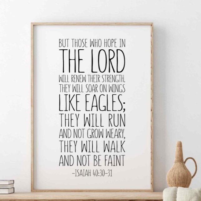 But Those Who Hope In The Lord, Isaiah 40:30-31 Poster (Creator Uploaded)