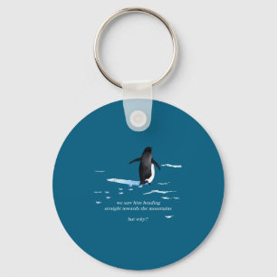 But why penguin graphic vintage nihilist penguin key ring