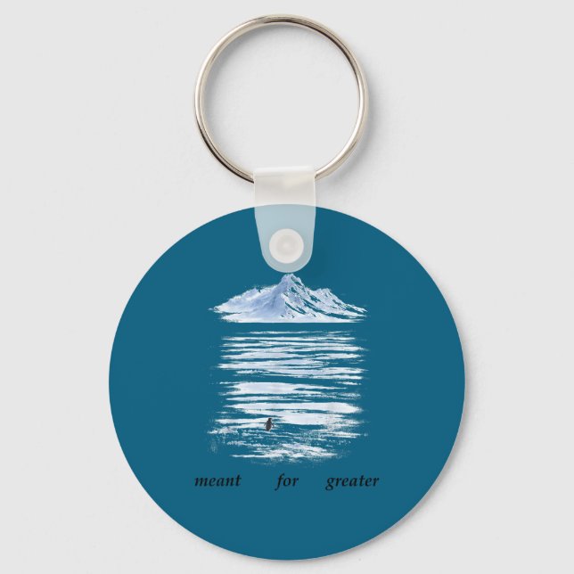 But why penguin sad penguin mountains but why_ mem key ring (Front)