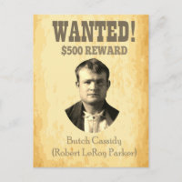 Butch Cassidy Wanted 🚨 Wild West Outlaw Poster