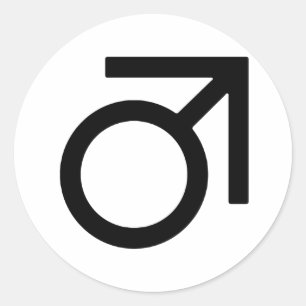 Butch Gender Symbol Classic Round Sticker